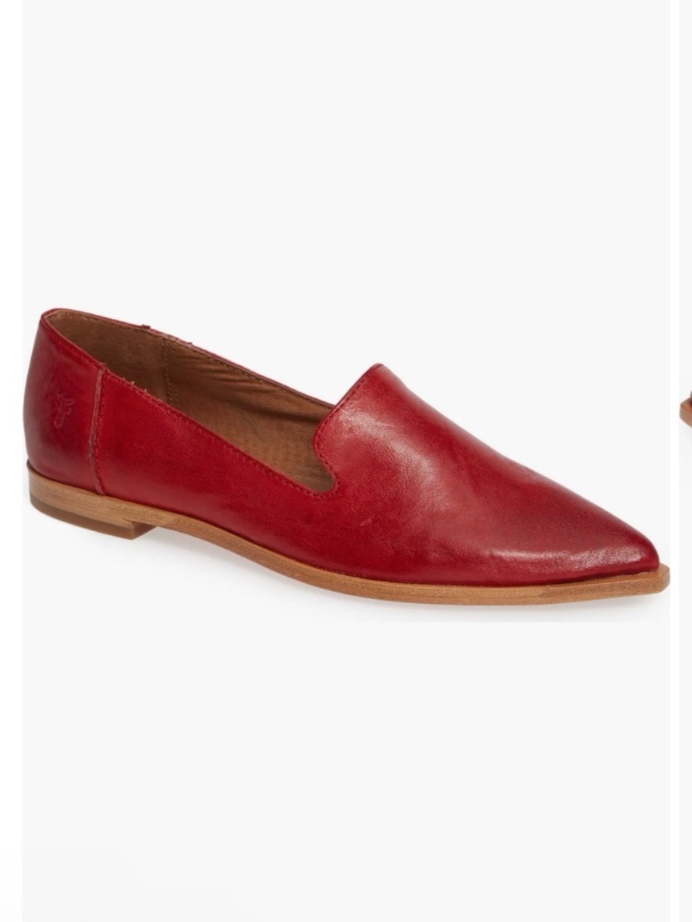 Frye Kenzie Venetian Flats , Red Leather, size 8